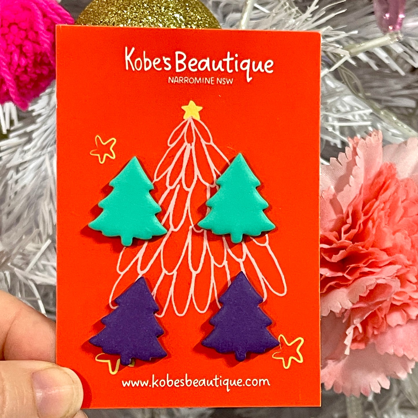 Christmas Tree Studs – 2 Pack