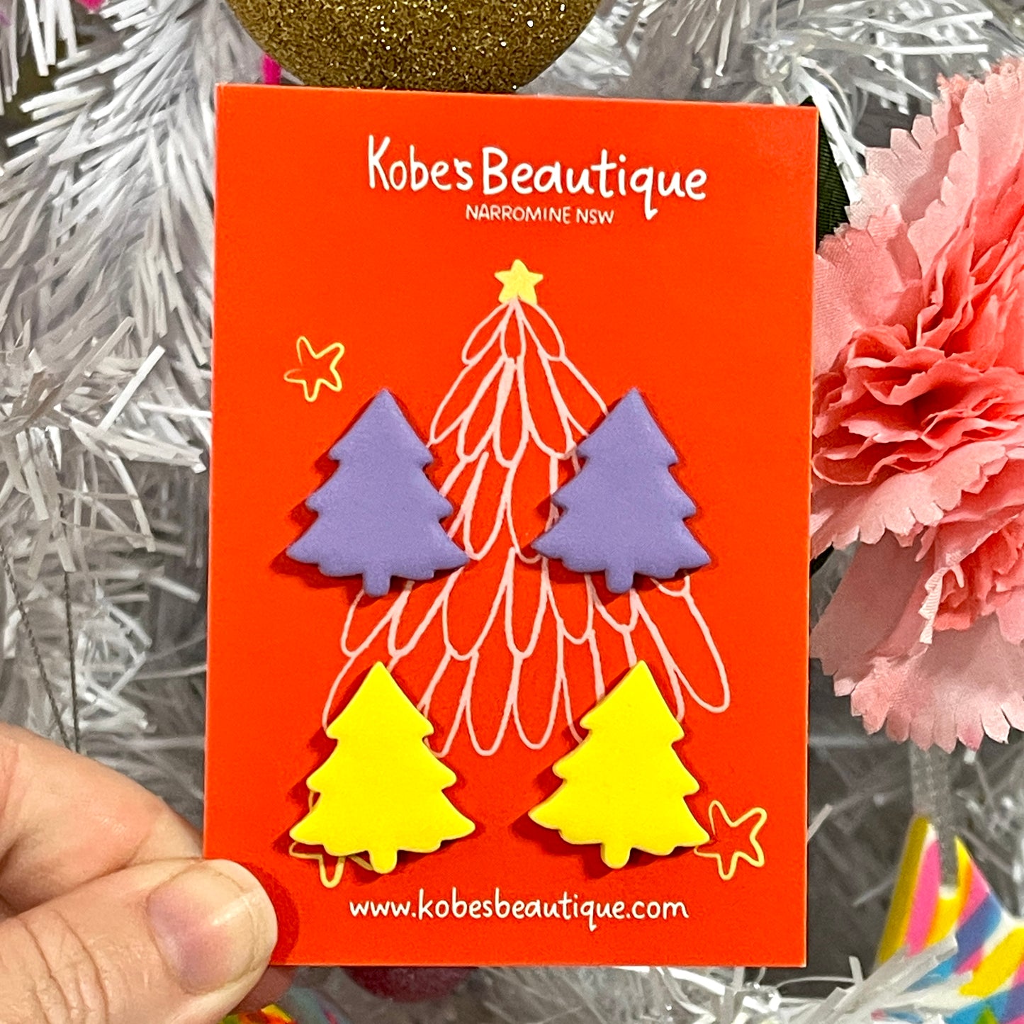 Christmas Tree Studs – 2 Pack