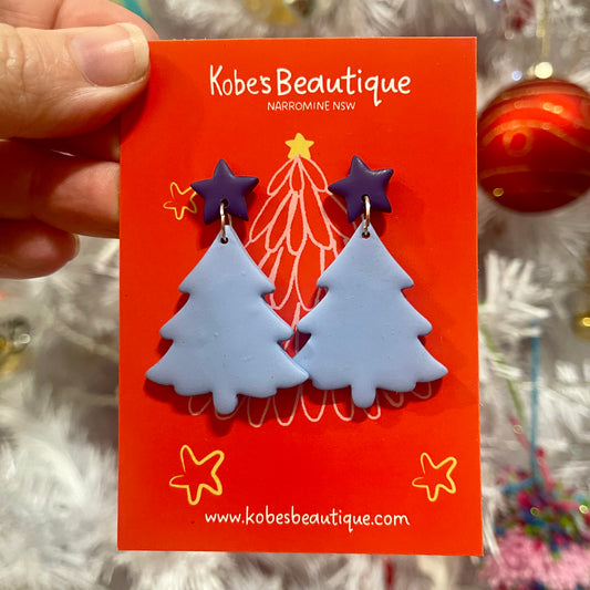 Christmas Tree Dangles - Purple