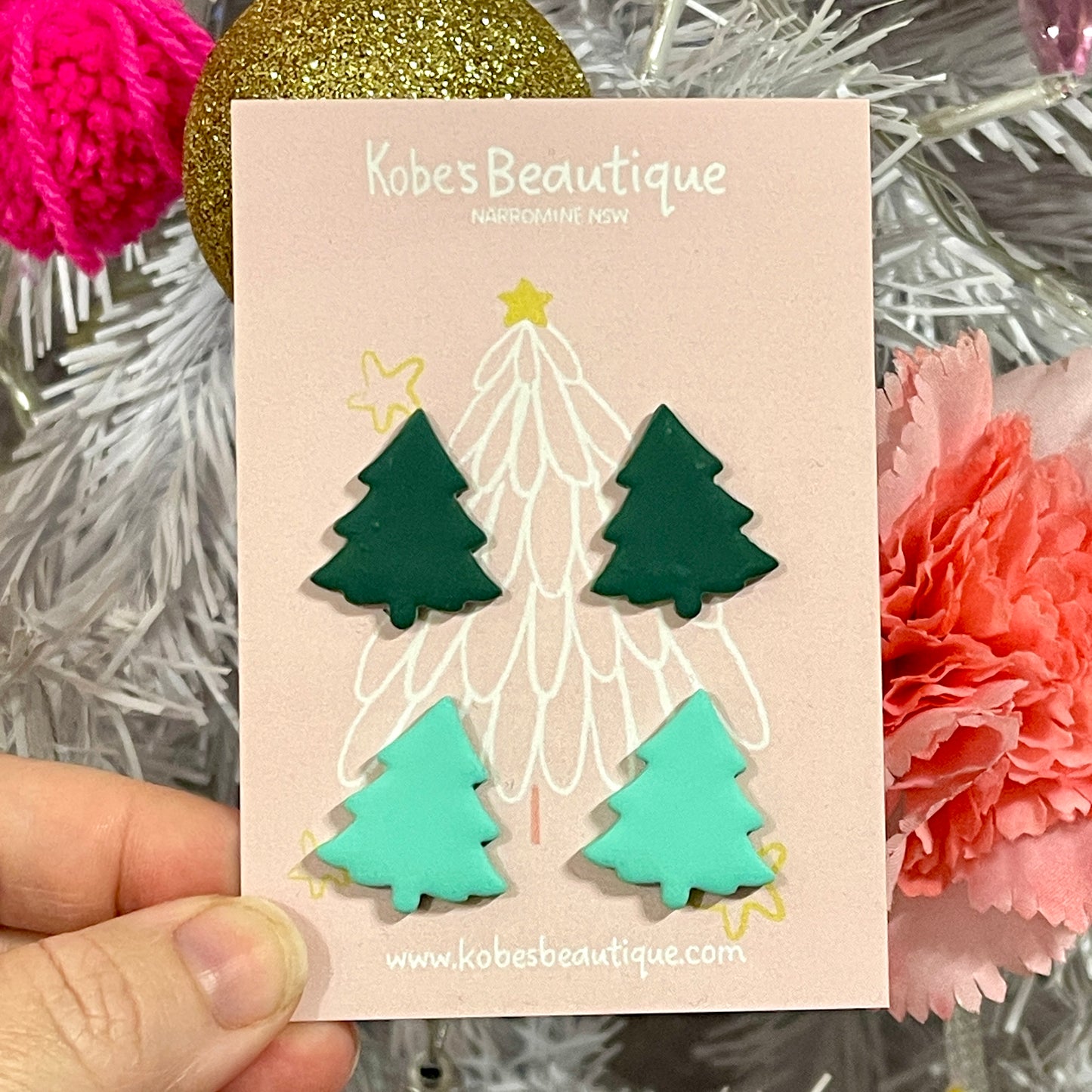 Christmas Tree Studs – 2 Pack