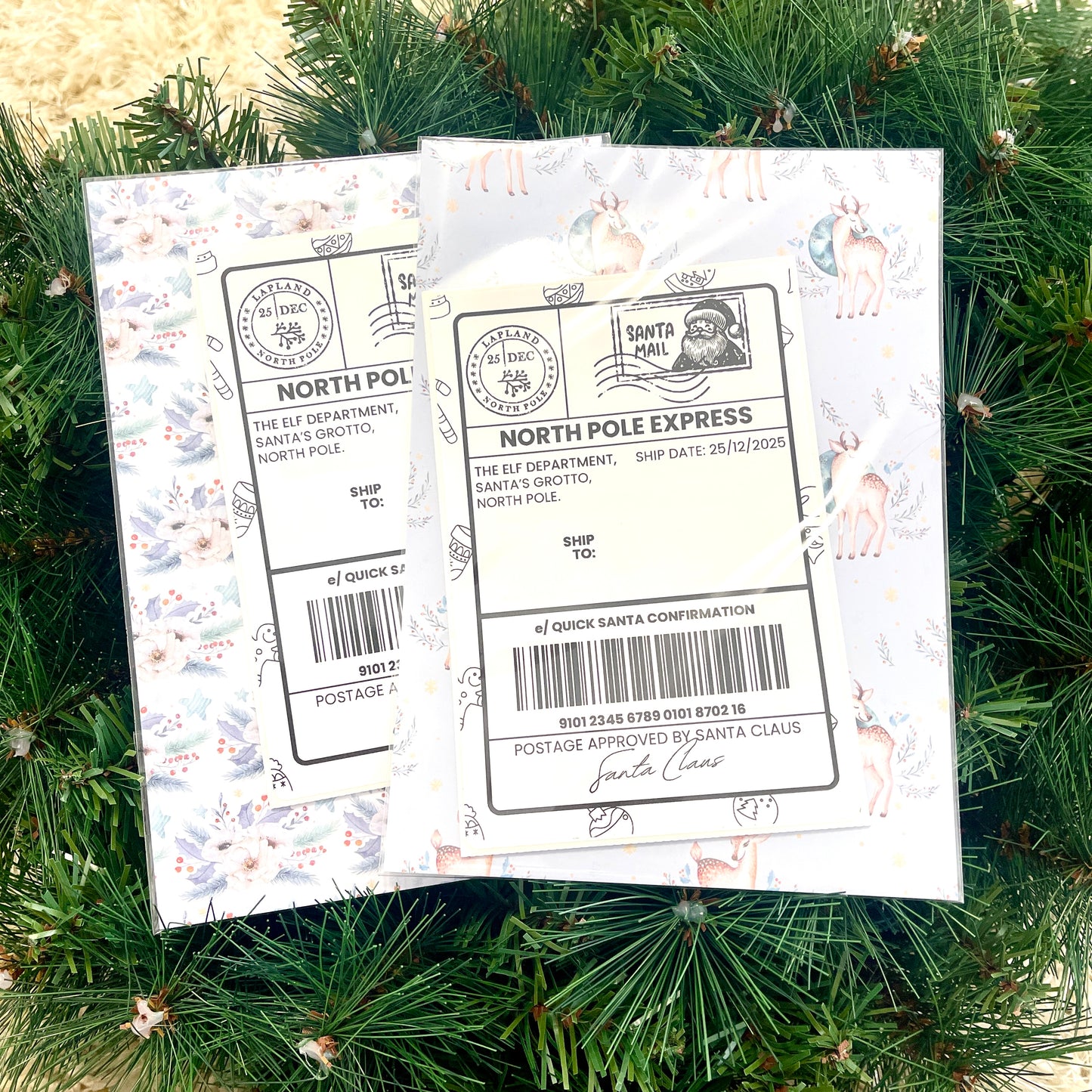 Official North Pole Shipping Labels – Pack of 10 Candy Cane