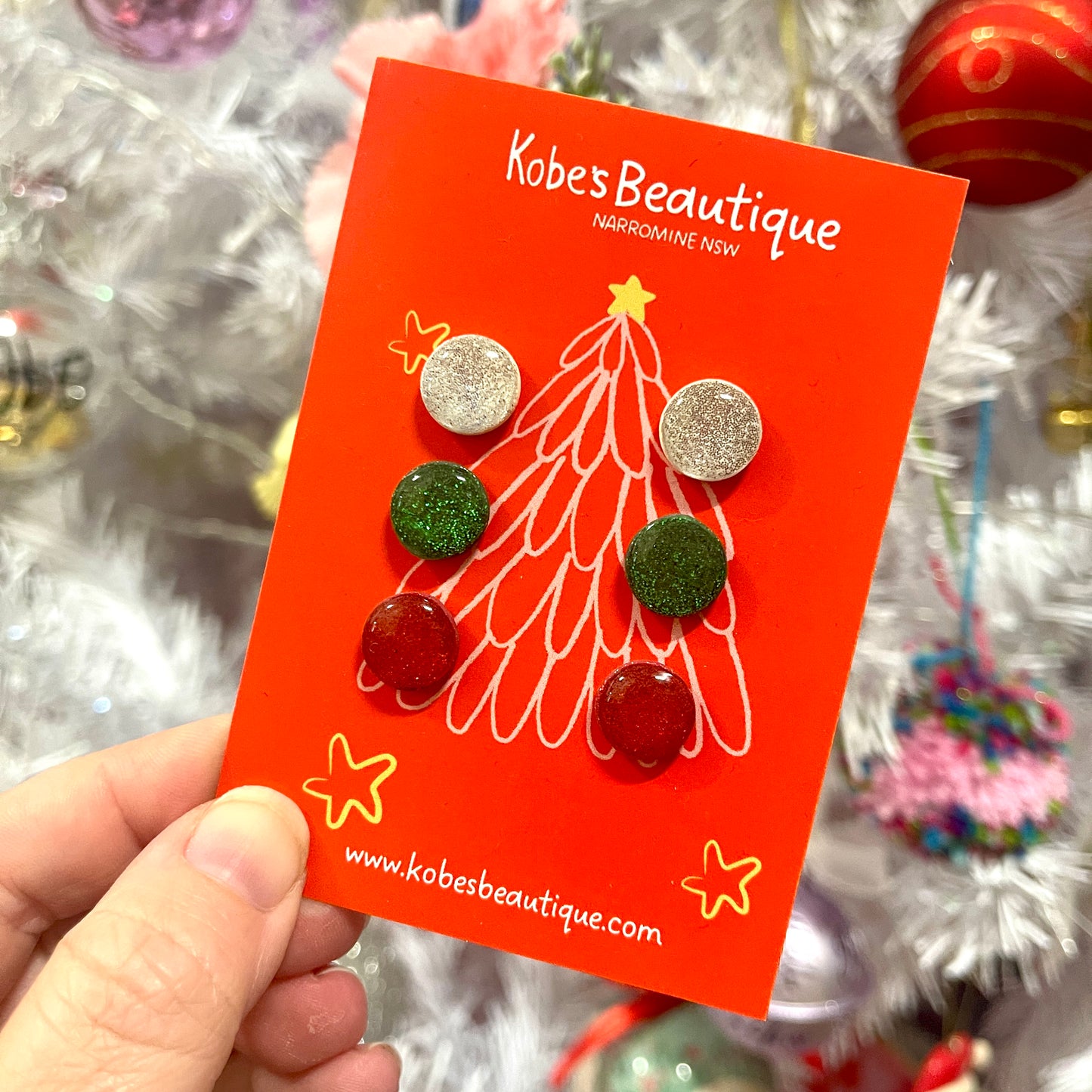 Christmas Small Studs - 3pk