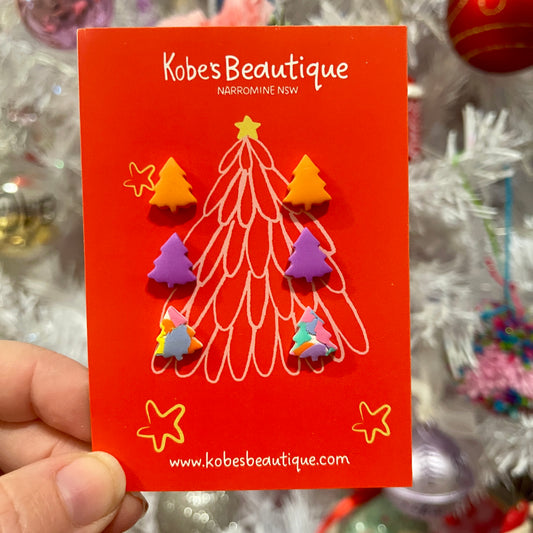 Christmas Tree Studs – 3 Pack