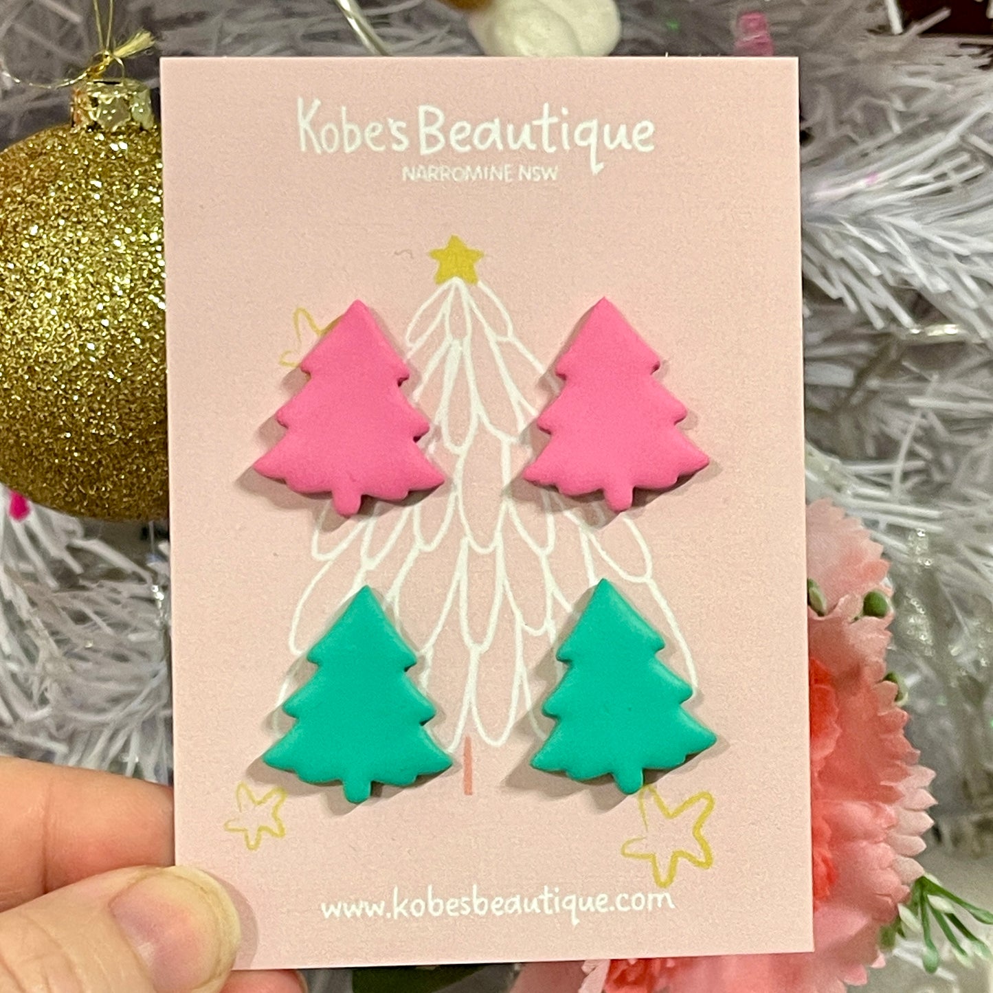 Christmas Tree Studs – 2 Pack