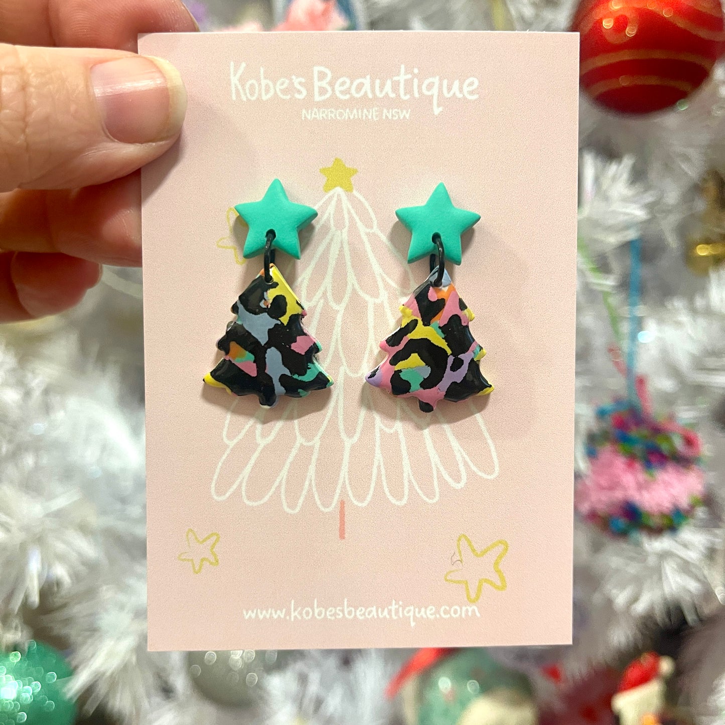 Christmas Tree Dangles - Teal and Mixed colours