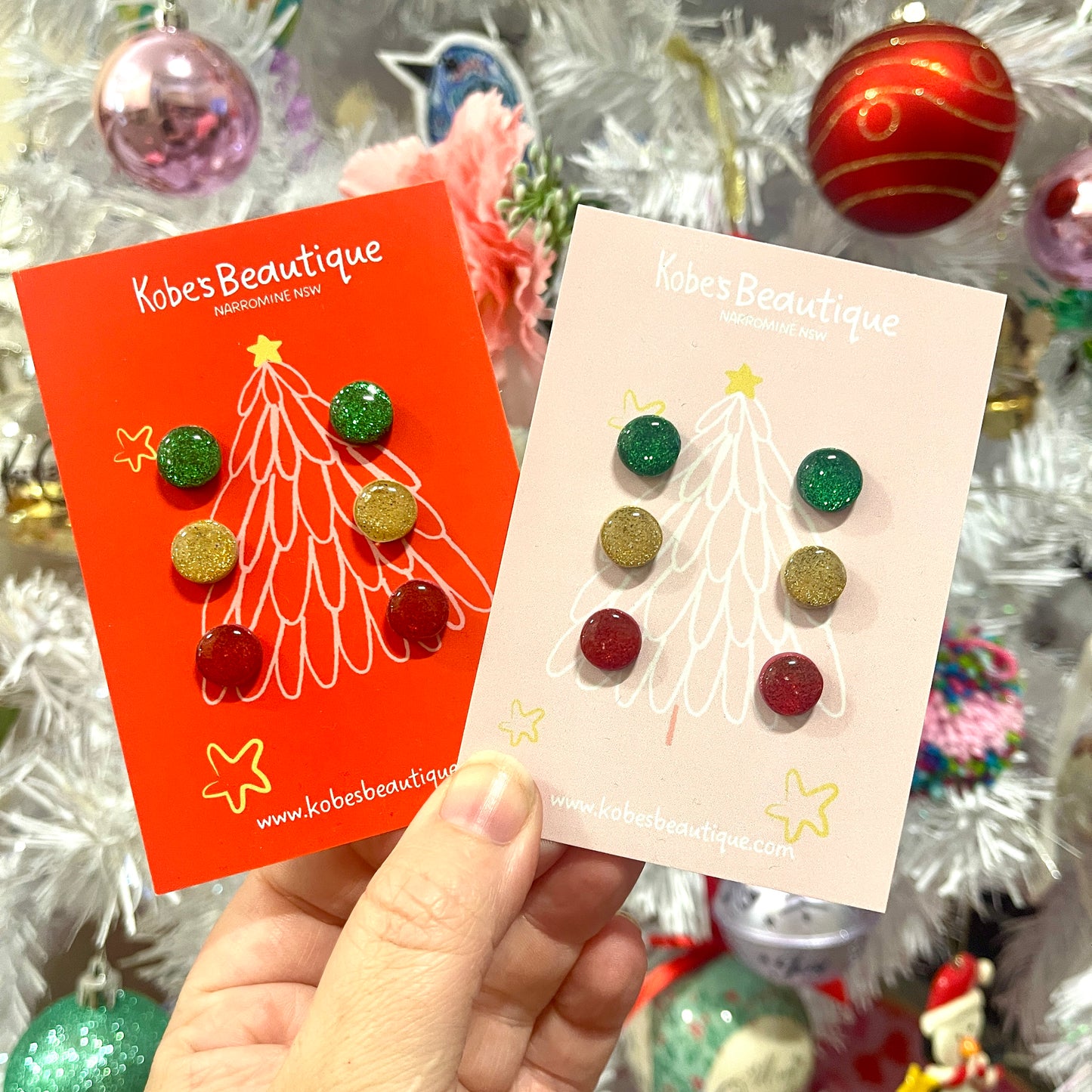 Christmas Mini Studs - 3pk