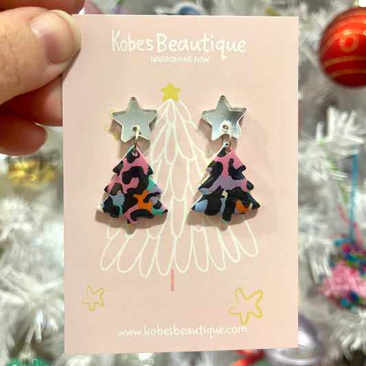 Christmas Tree Dangles - Silver and Mixed colours