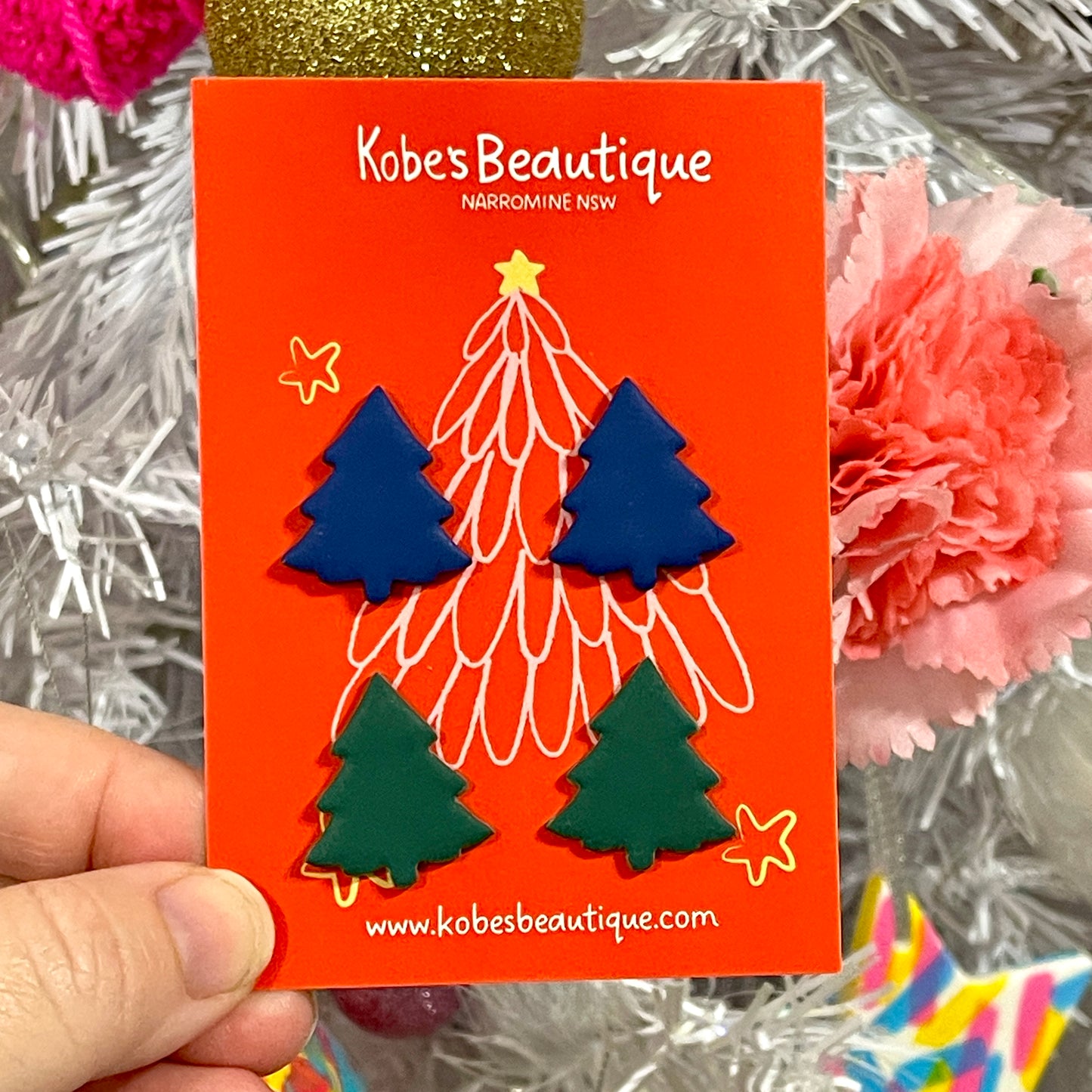 Christmas Tree Studs – 2 Pack