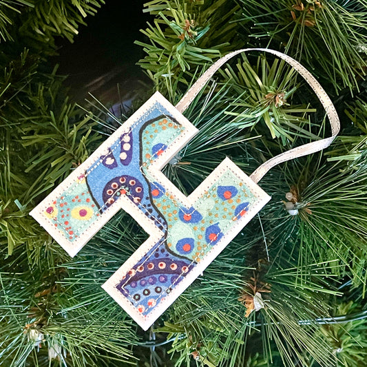 Water Dreaming - Indigenous Art Letter Ornament