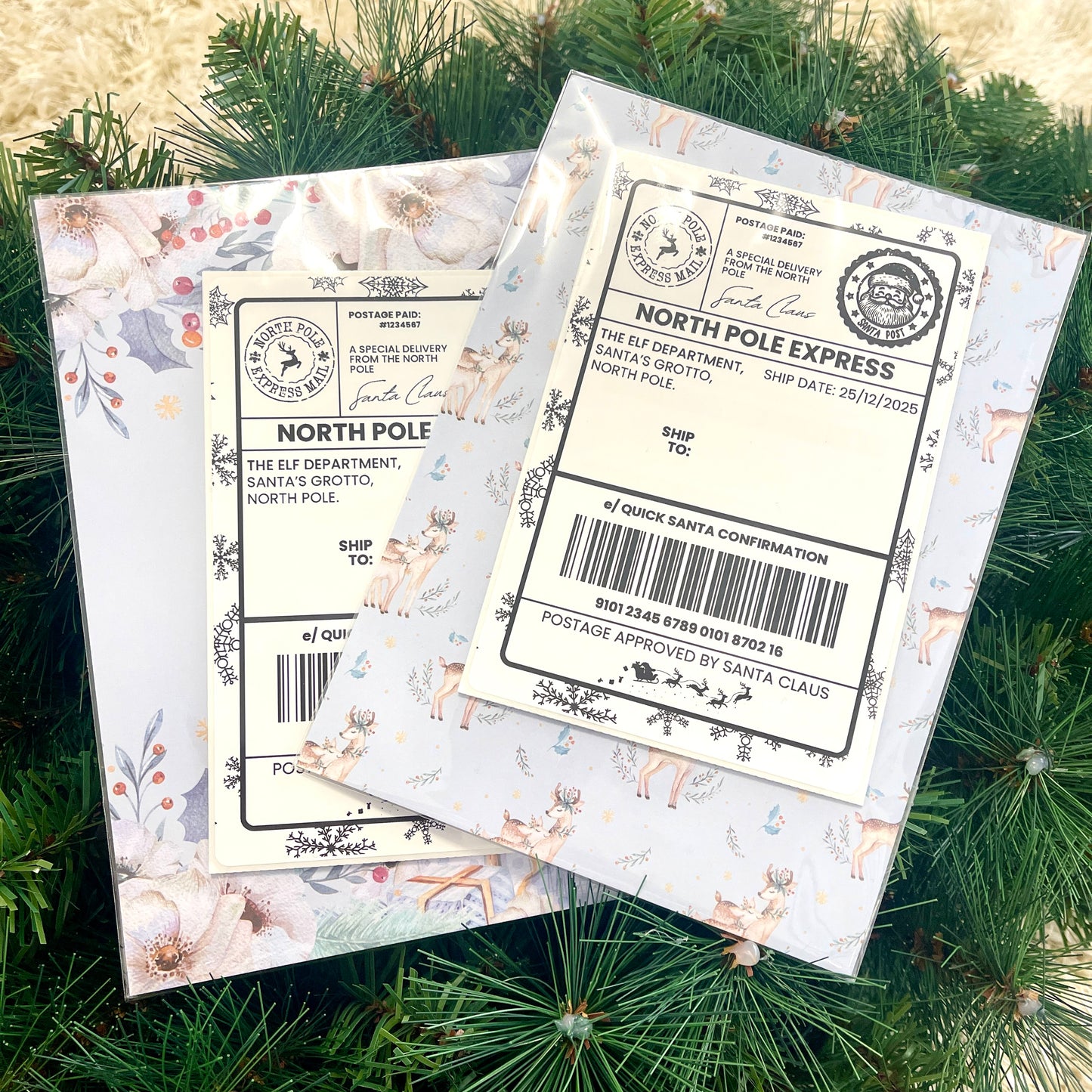 Official North Pole Shipping Labels – Pack of 10 Snow Flake