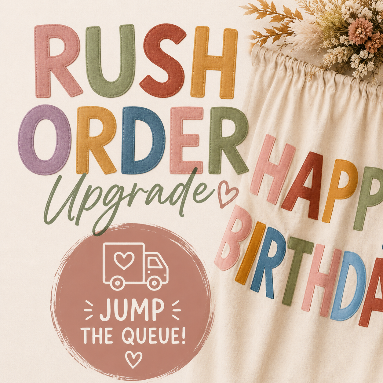 Rush Order Upgrade – Mystery Happy Birthday Banner