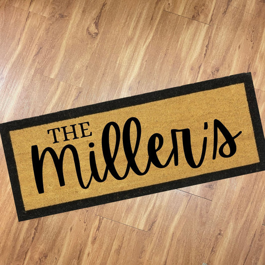 XL Doormats. Family Name