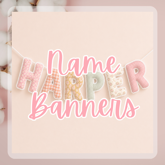 Custom Fabric Name Banners THIS ONE CHANGE PRICE