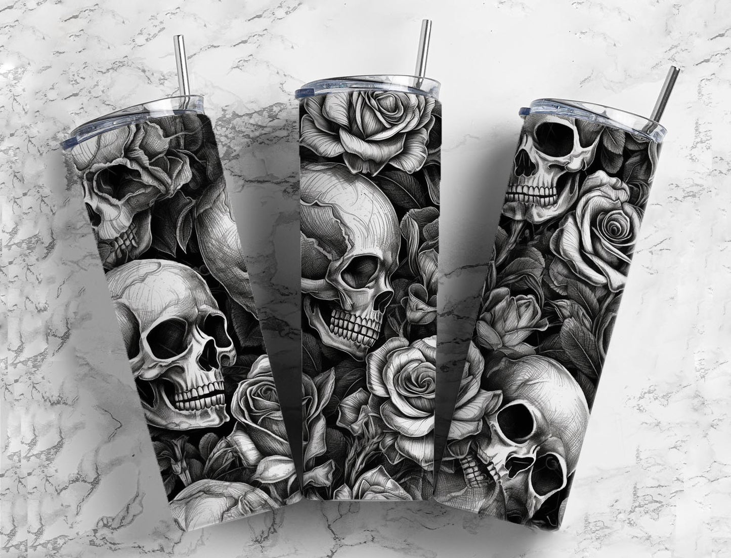 Skulls & Roses - Tumbler