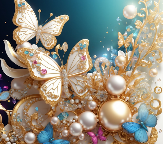 Pearl Butterflies Tumbler