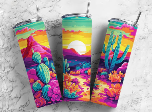 Colourful Cactus - Tumbler