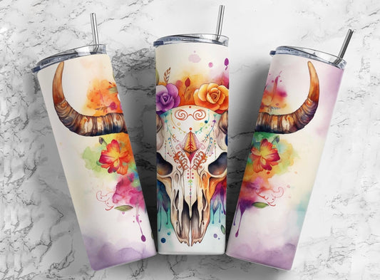 Longhorn Bull Skull - Tumbler