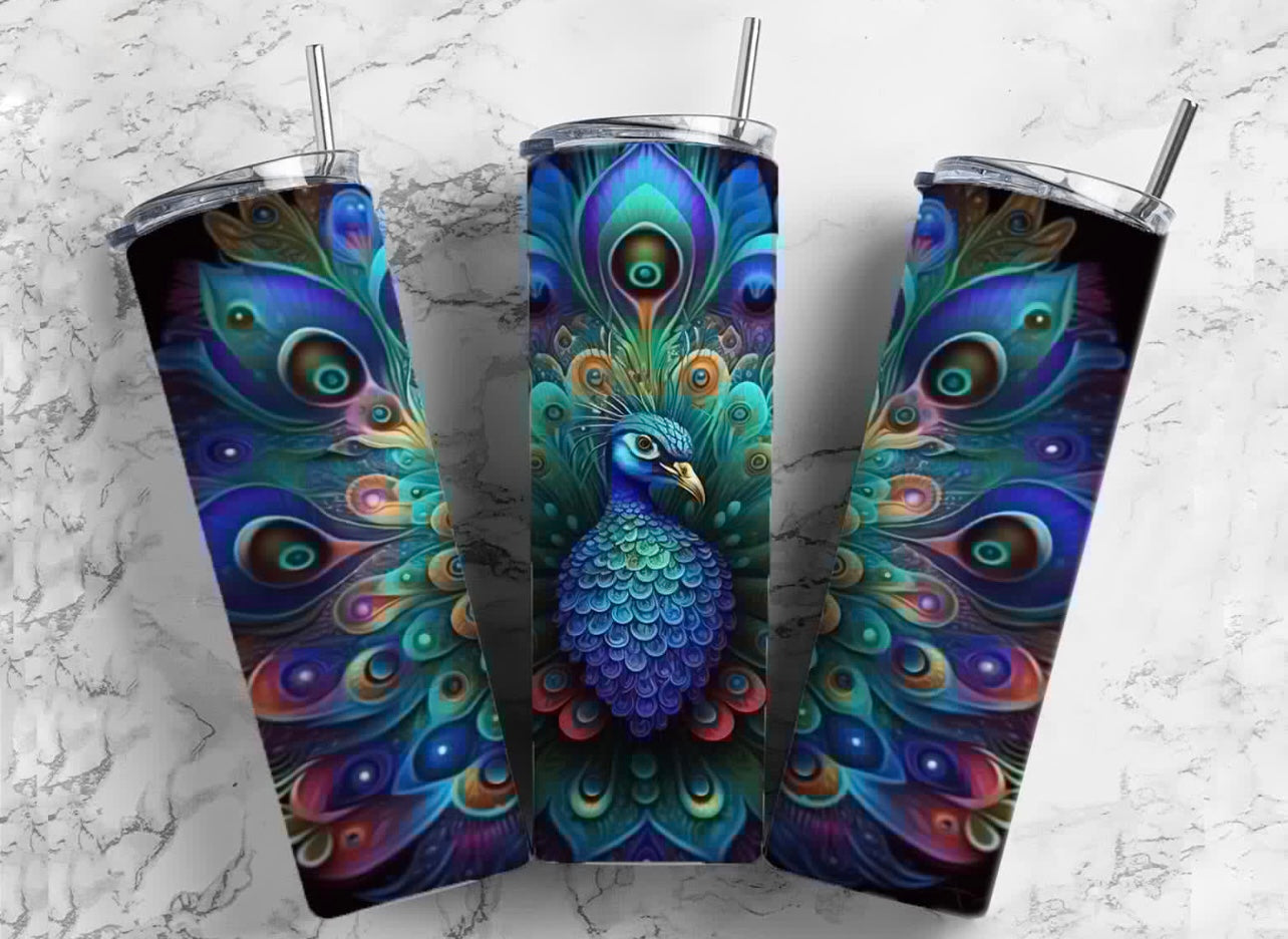 Neon Peacock - Tumbler
