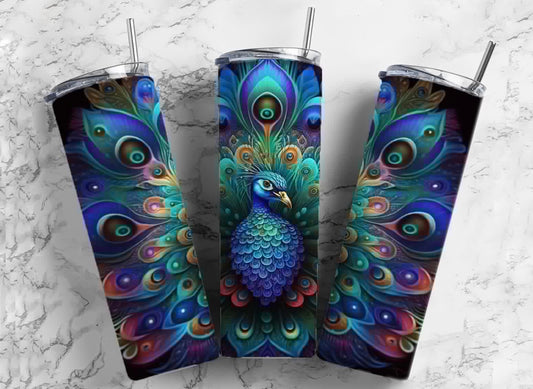 Neon Peacock - Tumbler