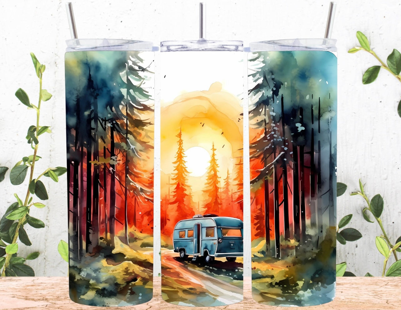 Happy Camper at Sunrise - Tumbler