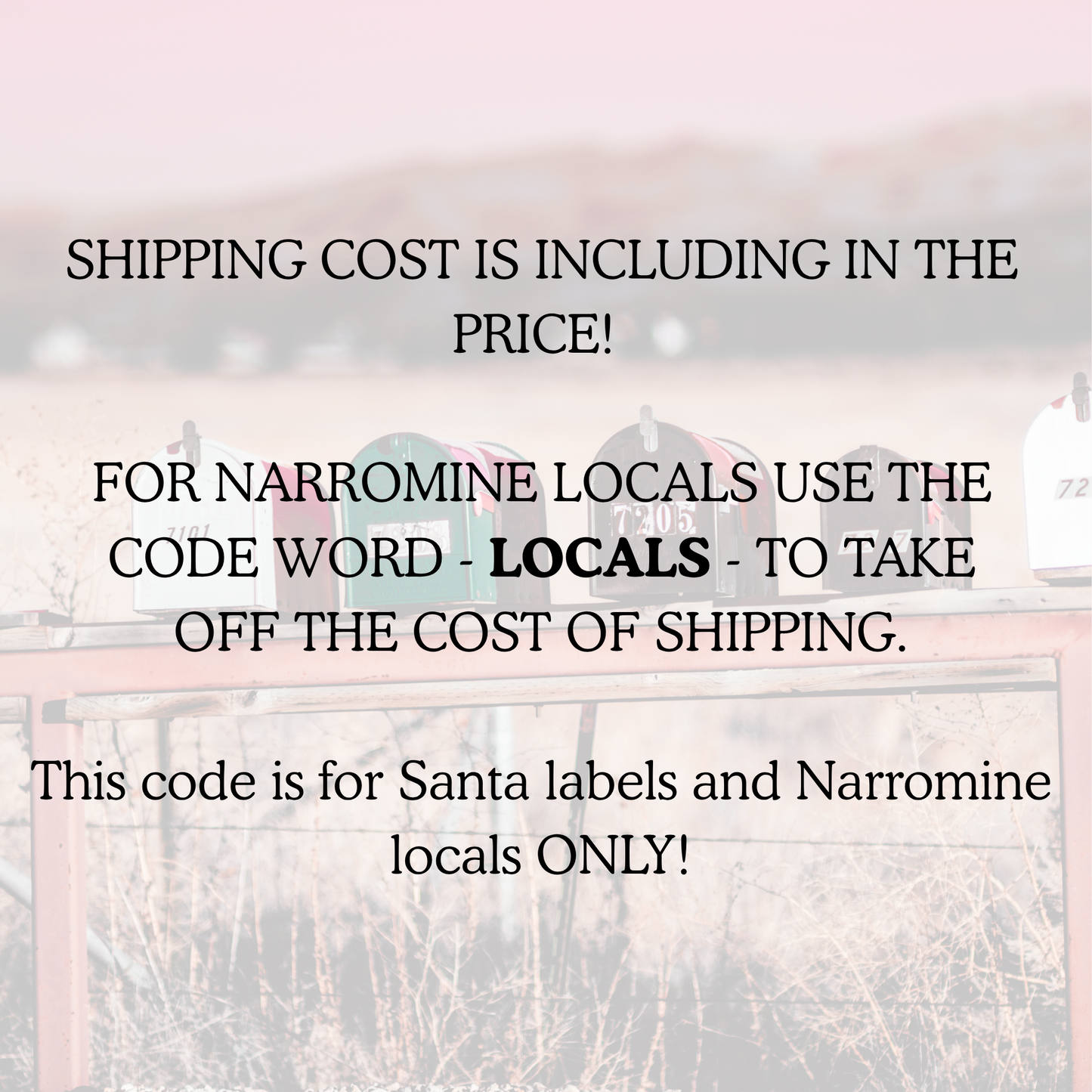 Official North Pole Shipping Labels – Pack of 10 Candy Cane