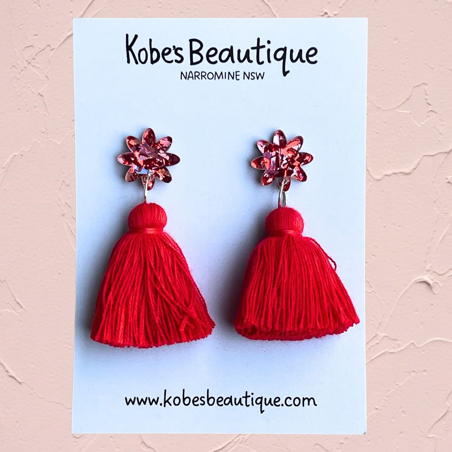 Tassel Dangles - Dark Red